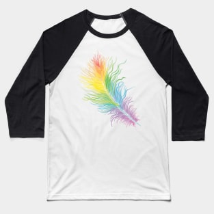 Rainbow Feather Baseball T-Shirt